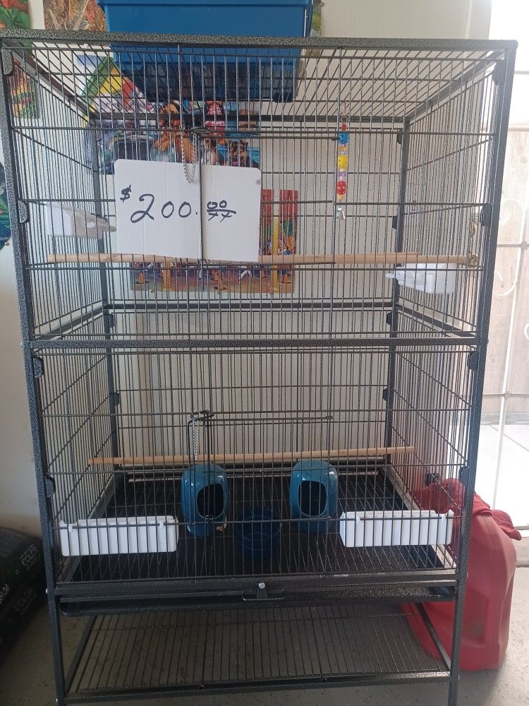 New Parrot Cage $200 With All Everything