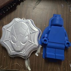 Kids Cake Pans Wilton Spiderman And Lego Minifigure 