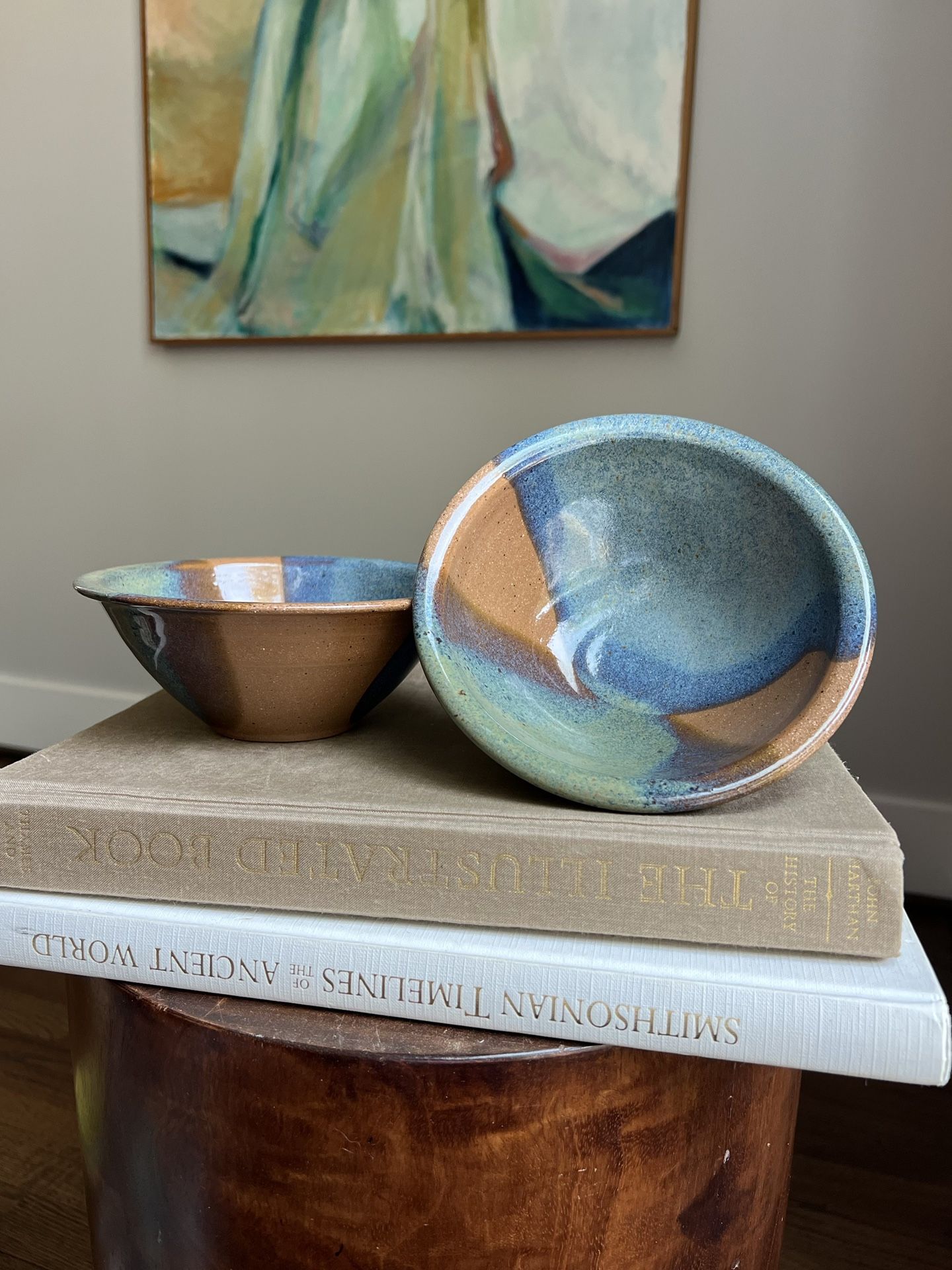 Set Of 2 Handcrafted Bowls ( firm on price )