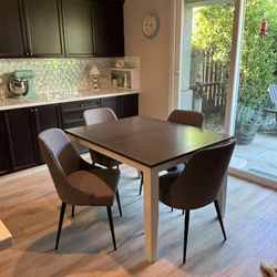 Dining table and chairs