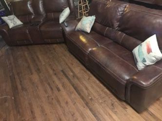 Leather Couch & Loveseat Power Recliner 