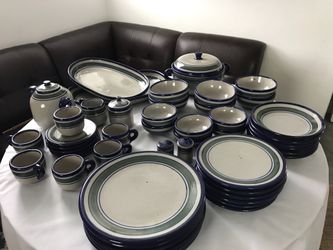 Handmade Mexican dinnerware complete set for 6 people