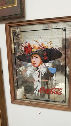 Vintage Hamilton King Coca-Cola framed mirror