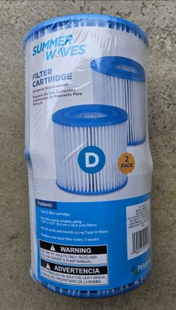 New 2 Pk Type D Pool Filter Cartridges