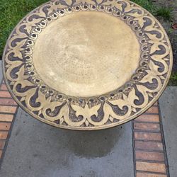 Large hand hammered brass tray or  wall decor
