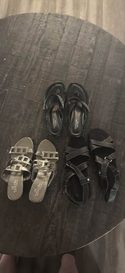 Women’s Sandal Bundle Lot Size Woman’s 6– Croft & Barrow, Aerosoles, Sbicca