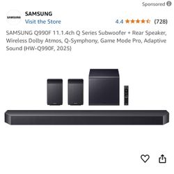 SAMSUNG Q990F Q series soundbar + 2 Speakers and SUBWOOFER