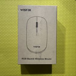 Wisfox - RGB Backlit Wireless Mouse - Black - NEW