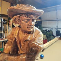 19th Century French Terracotta Farmer Sculpture