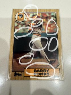 1987 Topps RC Barry Bonds errors Rare.