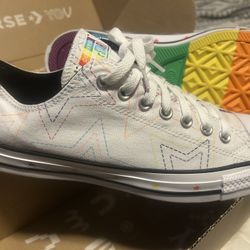 Converse All-Star PRIDE LBGTQ+ Shoes White Low Top Size Men’s 9.5