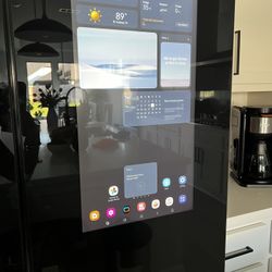 Samsung 29 cu. ft. Bespoke 4 Door French Door Refrigerator with Family Hub Matte Black Steel