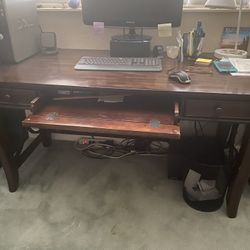 Solid Wood Office Desk With Chair