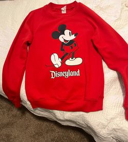 Disneyland Mickey Mouse Red Crewneck Sweatshirt XS