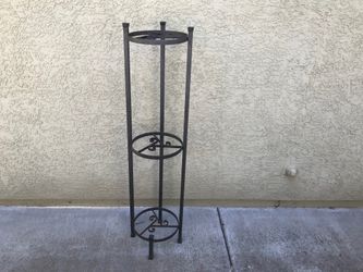 Sturdy Space saving tall 3 tier wrought iron plant stand