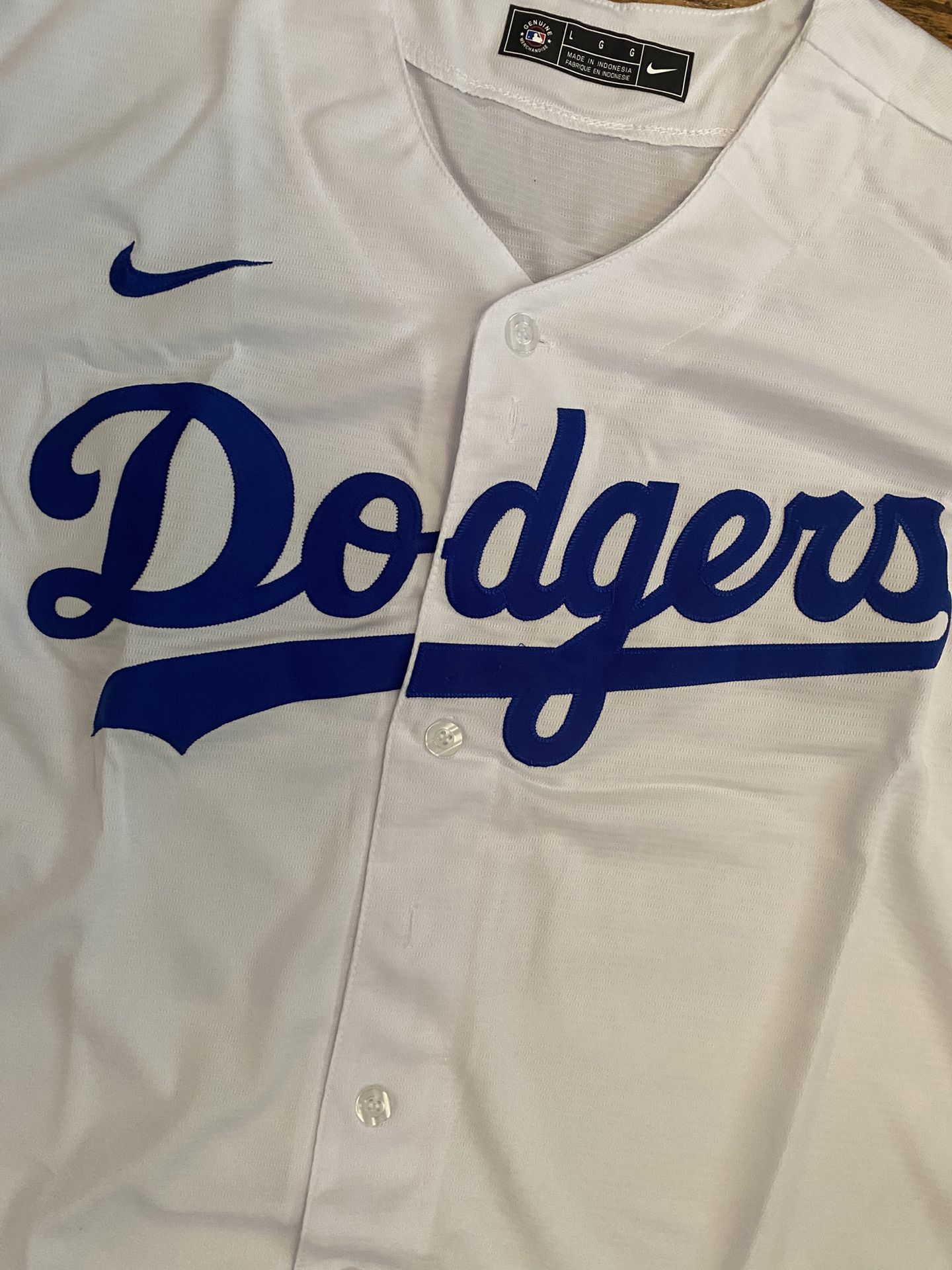 White blue stitched Los Angeles Dodgers Blank Jersey