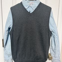 Van Heusen V-Neck Gray Sweater Vest
