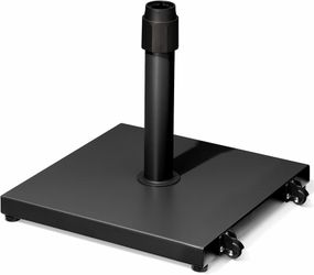 2229 $70  60lbs Patio Umbrella Base with Wheels - Heavy Duty Outdoor Patio Market Umbrella Stand for Deck with Rollers, Poolside, Balcony, Wind-Resist