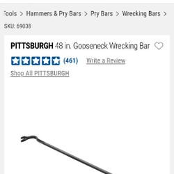 48" Pittsburgh Crow Bar