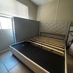 Queen Sized Bed Frame with Drawers