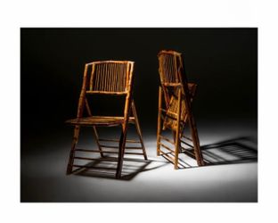Bamboo Folding Chair, 2 pieces