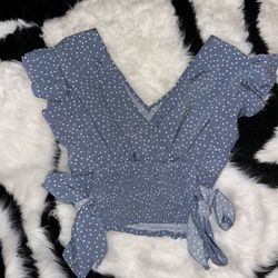 Purple  Polka Dot Women's Top