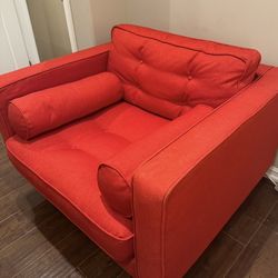 Modern Accent Chair- Bold Red
