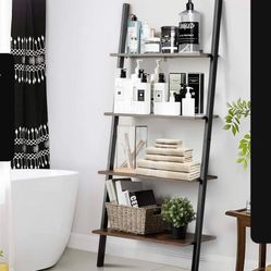4 Tier Ladder Bookshelf Shelf