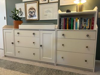 Large White IKEA Dresser Combo with Removable Changing Table