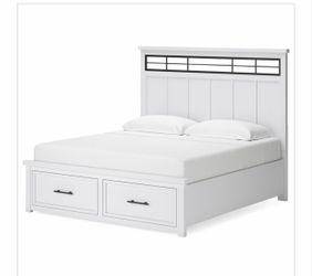King size storage bed