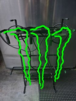 Neon light monster energy sign