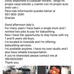 Niñera / Babysitter