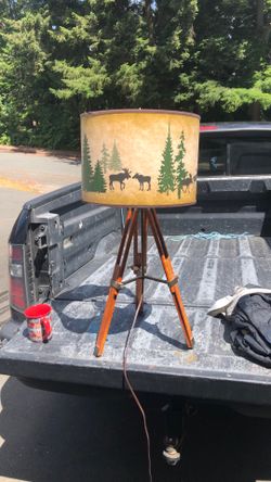 Rustic periscope lamp cabin woods