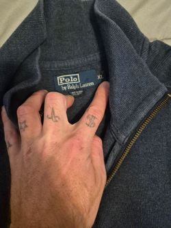 Polo Ralph Lauren Quarter Zip Sweater - Men's XL - Navy Blue