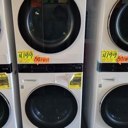 LG ThinQ WashTower Single Unit Front Load Washer 4.5 Cubic Feet  AND  Gas Dryer 7.4 Cubic Feet 5A5C