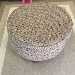 Giant Plush Round Ottoman 