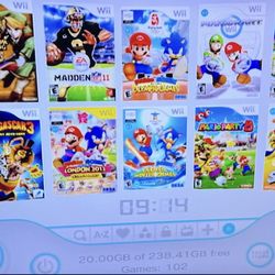 Nintendo Wii loaded with games