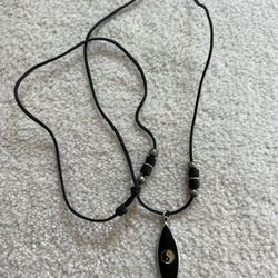 Vintage Yin-Yang Surf Board Pendant Necklace
