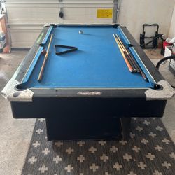 Free Pool Table With Balls And Sticks Included