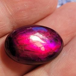 20ctw Natural Purple Labradorite Flatback Crystal 