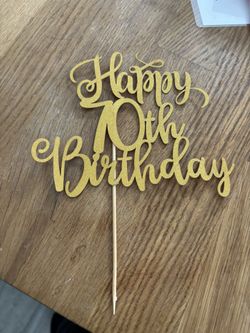 70th Birthday Cake Topper