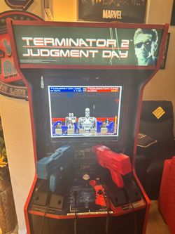 MODDED Arcade1Up Terminator 2 Judgment Day Light Gun Arcade Cabinet loaded with 60+ classic arcade and console light-gun games!