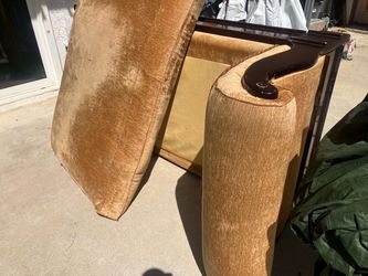 Vintage Upholstered chase bed with Wood Frame