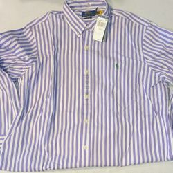 New men's polo XLarge Full Button Down shirt