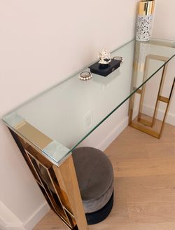 Glass console table
