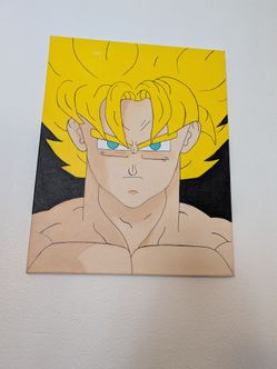 Hand painted goku painting 16x20