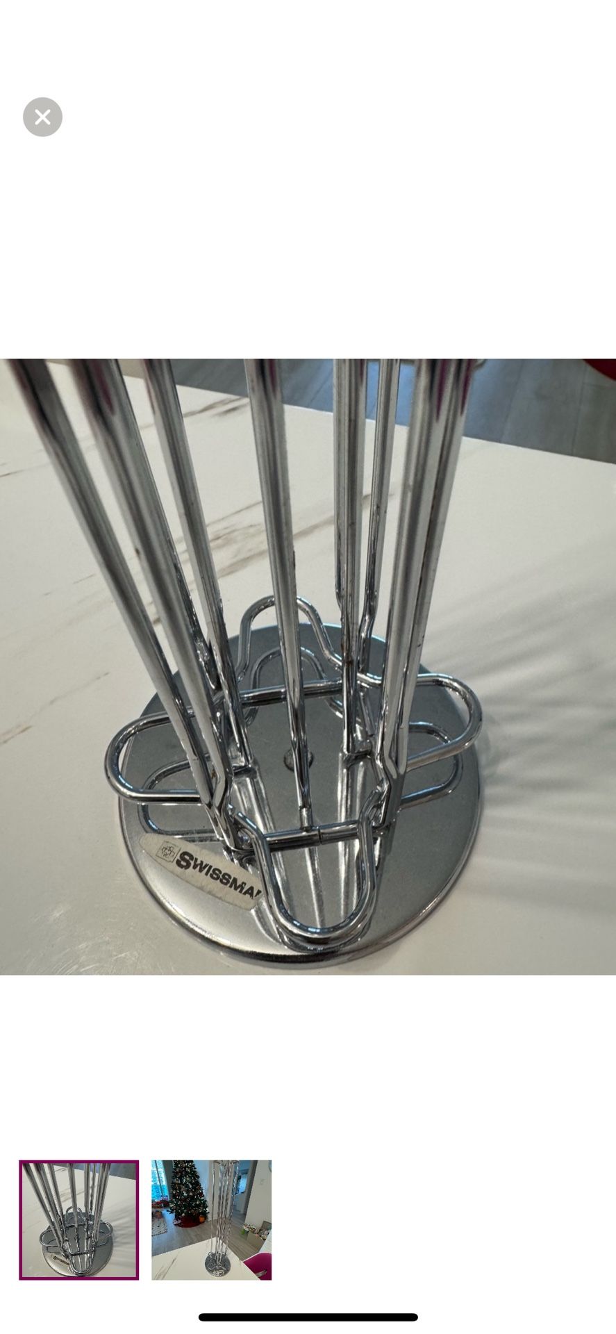 Swissmar Chrome Nespresso Capsule Holder - Rotating Coffee Pod Organizer