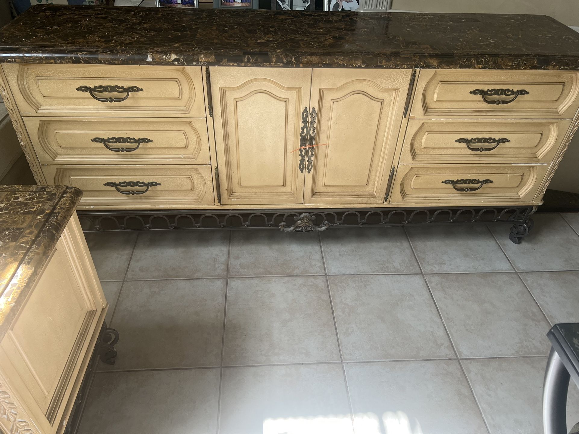 Rustic/Granite King Bedroom Set