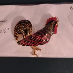 Jewelry - Vintage (1950's) Rooster Brooch - Enamel 