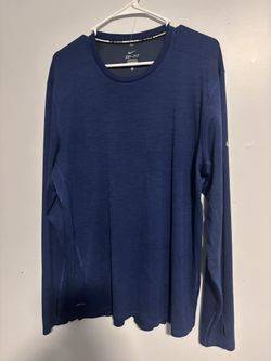 Vintage Nike Dri-Fit Men’s Running Training Shirt XL Long Sleeve Navy Blue Rare